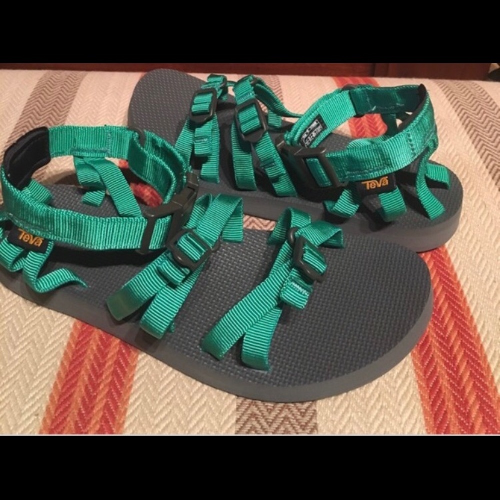Fern green Teva sandals